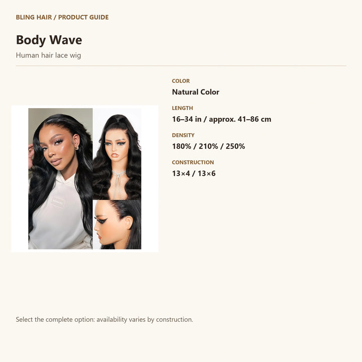Human hair lace wig — product specification guide