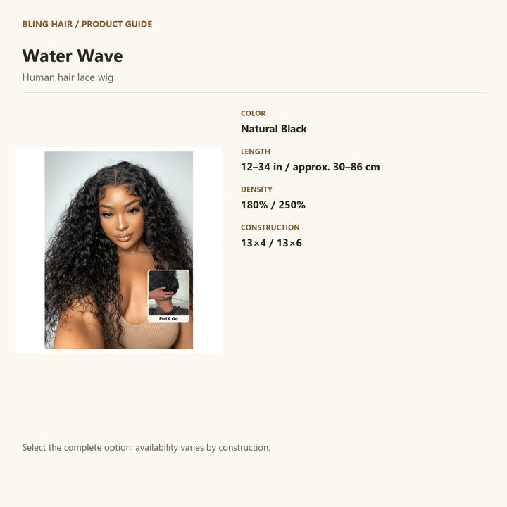 Human hair lace wig — product specification guide