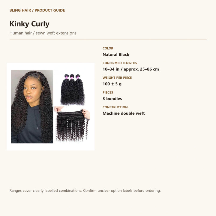 Human hair / sewn weft extensions — product specification guide
