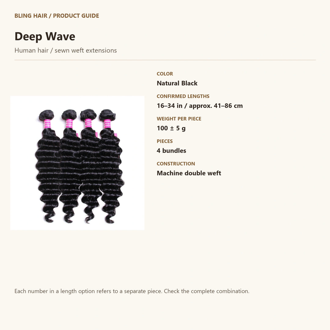 Human hair / sewn weft extensions — product specification guide