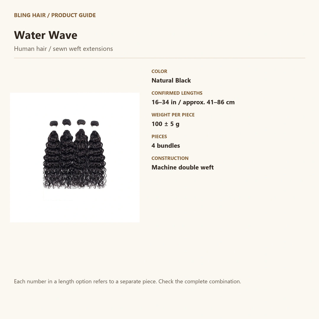 Human hair / sewn weft extensions — product specification guide