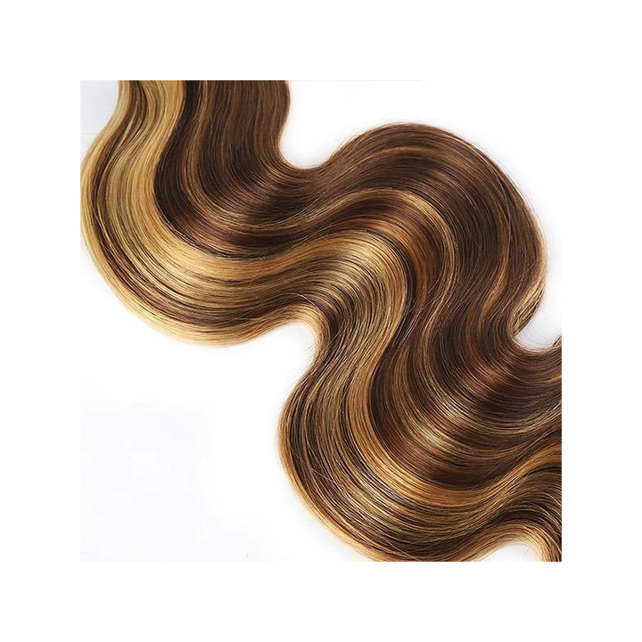 Straight / Body Wave P4/27 brown with blonde highlights — gallery 05