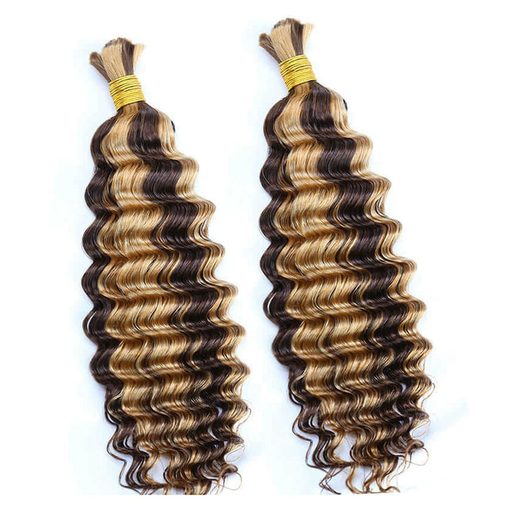 Deep Wave #4/27 brown with blonde highlights — main