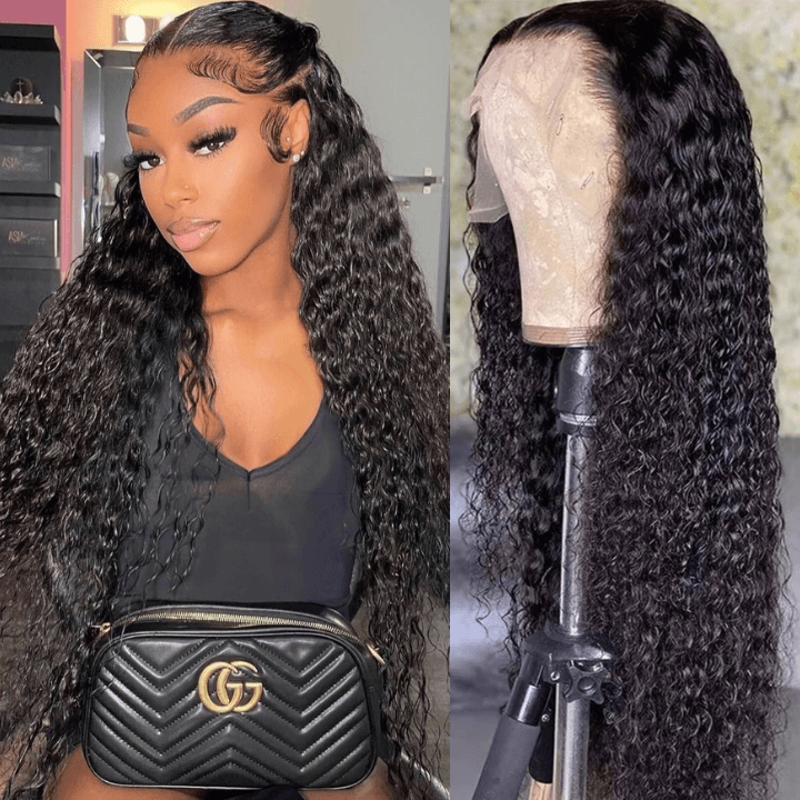 Super Sale $119 20" Kinky Curly 13X4 Lace Frontal Human Hair Wig