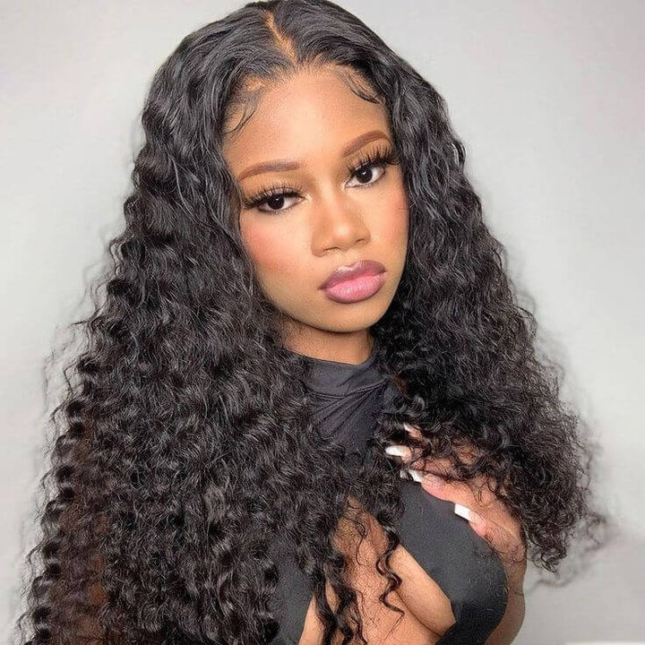 Put On & Go Pre Cut 5x5 Lace Deep Wave Glueless Ready to Wear Wig with Pre Plucked Hairline