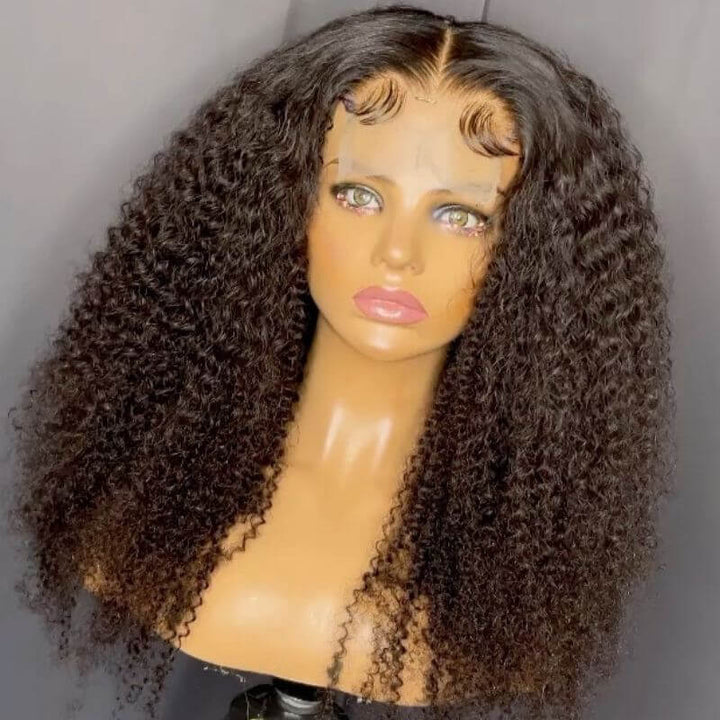 HD 5x5 Crystal Lace Closure Wig Brazlian Curly Human Hair Wigs