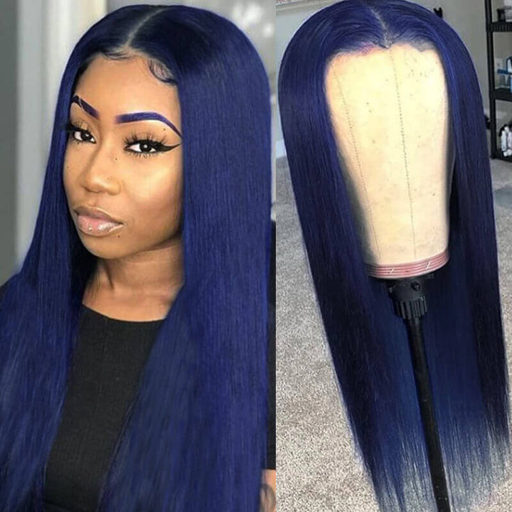 Flawless Blue BlingHair Body Wave Human Hair Wigs Pre Plucked With Baby Hair