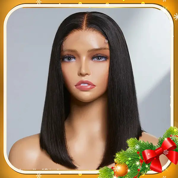 Hot Christmas Lace Bob Wig 100% Human Hair Bob Wig