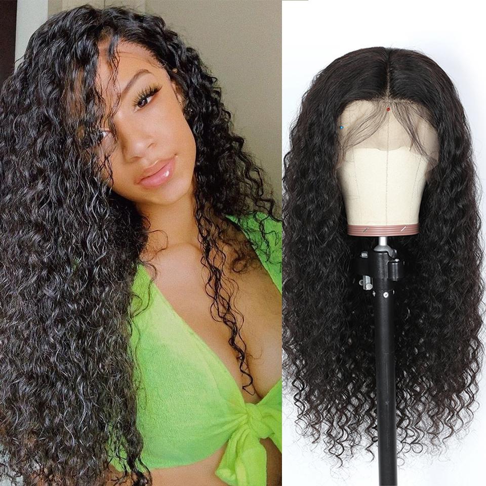 Deep Wave Wig 13*4 Transparent Lace Front Wigs Brazilian Human Hair Wigs