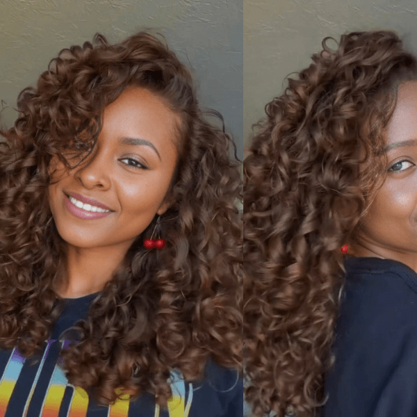 Spiral Curly #4 Dark Brown Pre-plucked Natural Hairline Glueless Human Hair Wig