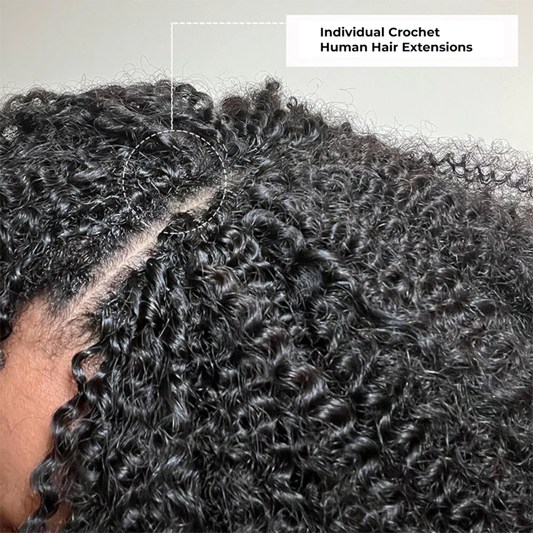 Bling Hair New In Afro Curly Crochet Human Hair for Miracle Knots, Boho Braid Ready – Time-Saving Pre-Separated Strands