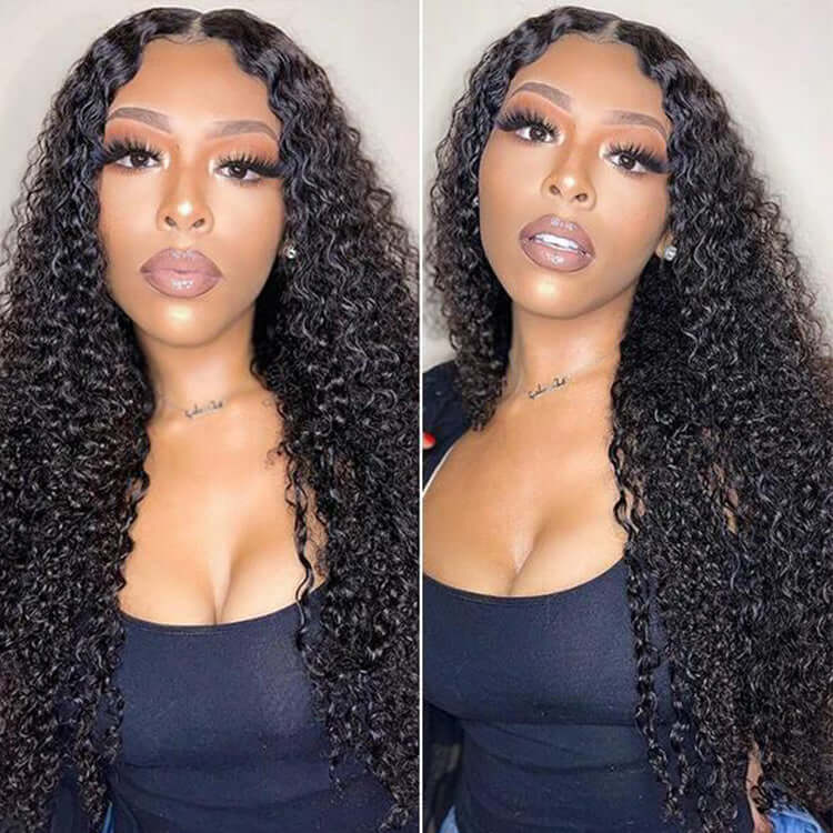 5X5 Kinky Curly Lace Wigs Human Hair for Black Women Pre Plucked with Baby Hair