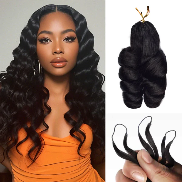 Bling Hair New In Loose Wave Crochet Hair Natural Black Human Hair Extensions