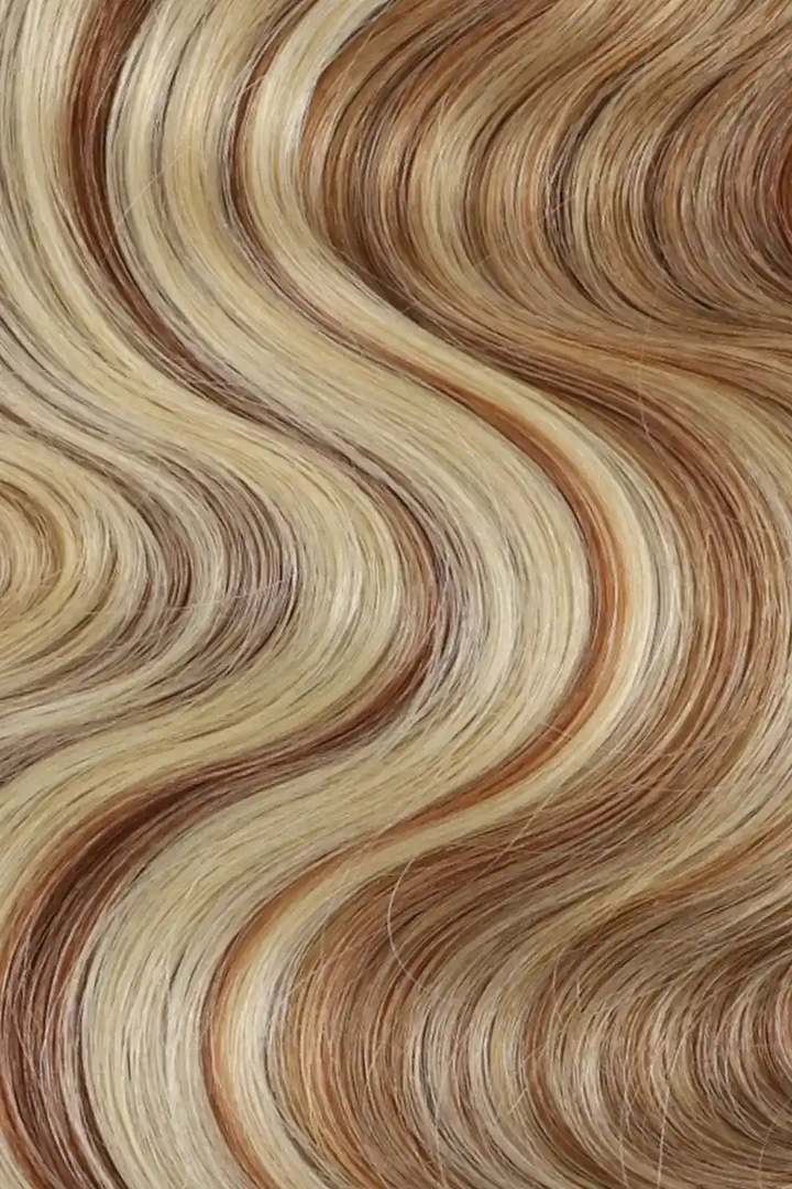 New Double Drawn T-Natural Black Mixed #27/30/613 Body Wave Feather Crochet Human Hair Extensions In Bling Hair