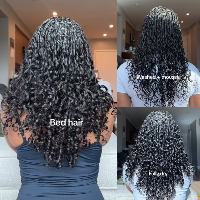 Bling Hair In New Water Wave Crochet Human Hair for Boho Braids with Miracle Knots Time-Saving Install