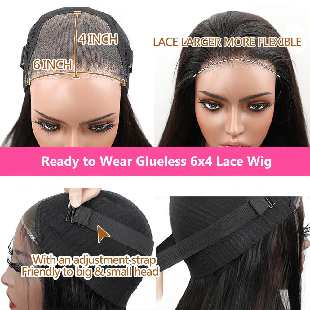 Glueless Human Hair Wigs Bob 5x5 4x6 Pre-Cut Lace Closure Wig Pre-plucked Hairline Bleached-Knots