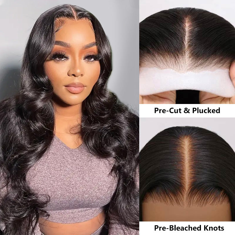 New Arrival 7x5 Ready to Wear Glueless Human Hair Wigs Body Wave Bleached Knots Pre-Cut 6x4 5x5 Lace Closure Wig