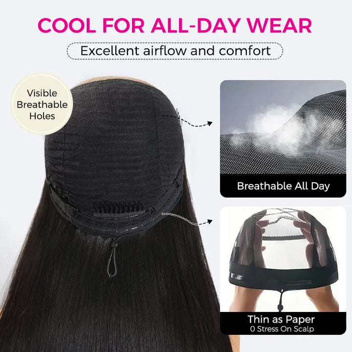 Deep Wave Pull Go Glueless 13x6 Full Lace Frontal Human Hair Wigs