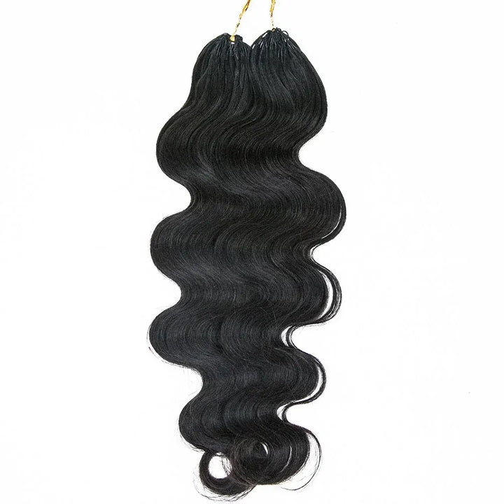 Body Wave Crochet Hair Natural Black Machine Made Feather Crochet Human Hair Extension