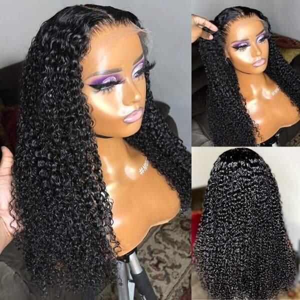 HD Kinky Curly Lace Front Wig Undetectable Lace Wigs Invisible Hairline With Baby Hair Around