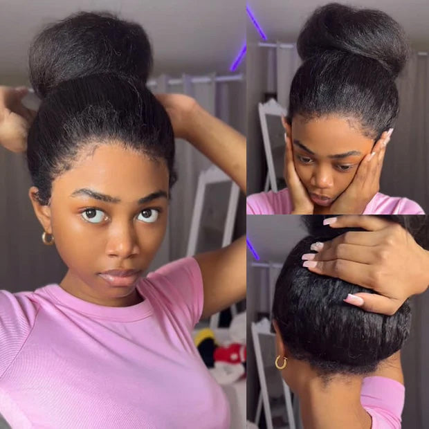 Super vente 30 pouces de cheveux humains droites Wigs13x6 Transparent Lace Front Wigs