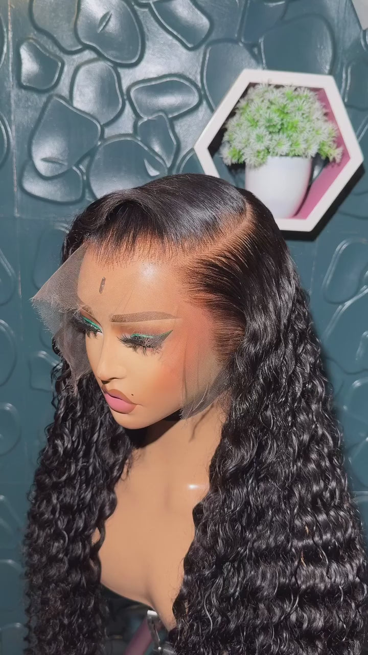 Kinky Curly Undetectable HD 13x4 13x6 Full Lace Frontal Human Hair Wigs