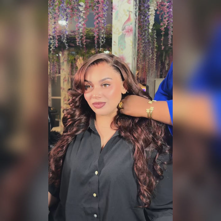 Bling Hair Brown Colored Human Hair 13x4 13x6 Lace Frontal Wig Body Wave Ready to Wear Glueless 6x4 Pre-Cut Lace Closure Wig #4