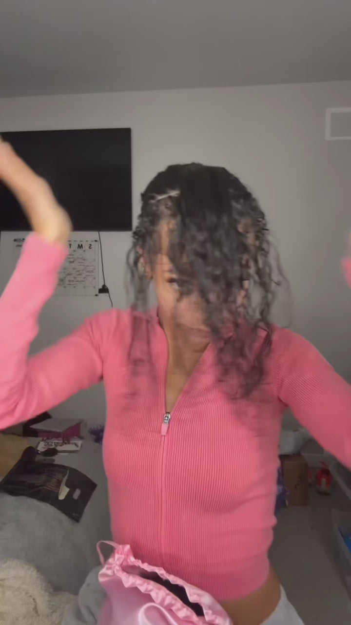 Drawstring Pull Go Wig | Deep Wave Curly V Part Glueless Wig Beginner Friendly Undetectable Leave Out Natural Scalp Thick Human Hair Blinghair