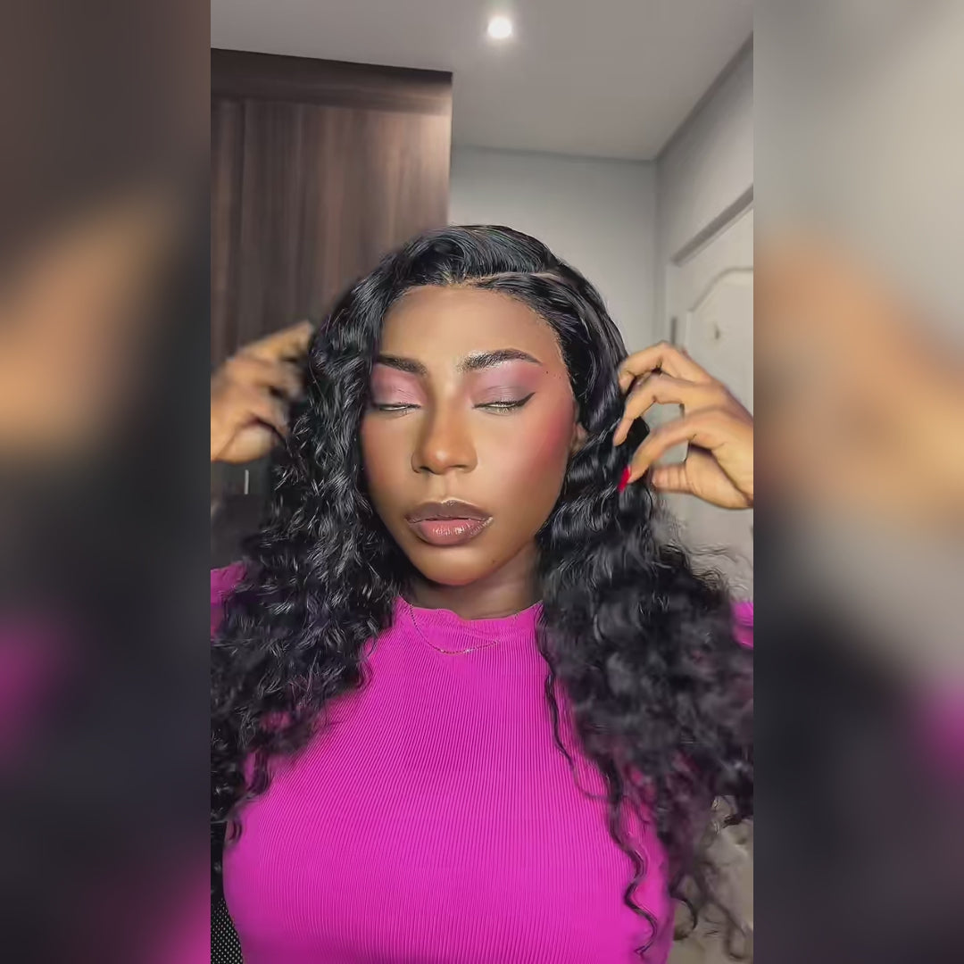 Bling Hair Fashion 32inch 13x4 13x6 Deep Wave Lace Front Wig Human Hair Glueless Lace Frontal Wigs for Women