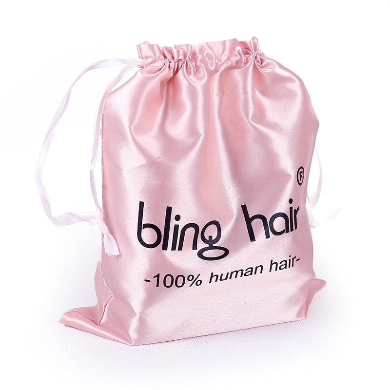 100 Pcs Satin Bags with Drawstring for Hair Storage Wholesale Customized Logo