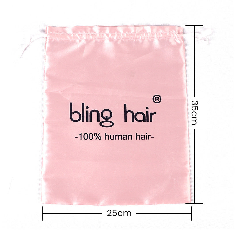 100 Pcs Satin Bags with Drawstring for Hair Storage Wholesale Customized Logo