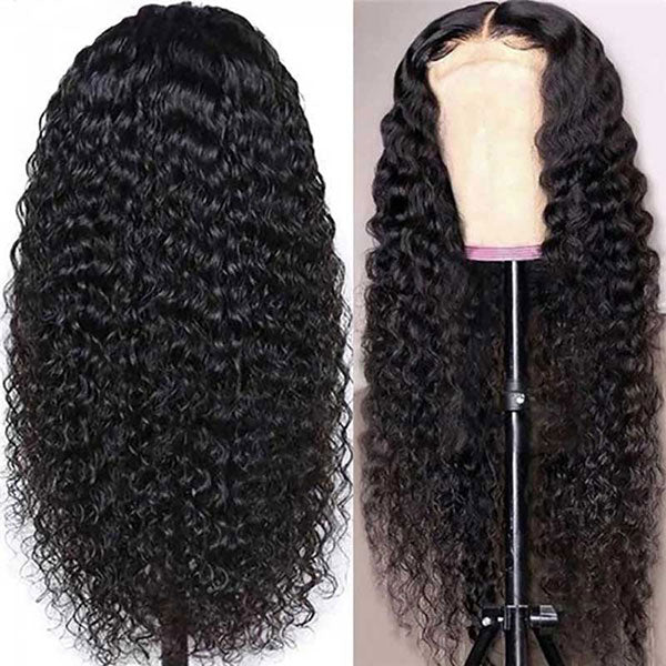 250% High Density Human Hair Wig Deep Curl Lace Front Wigs Pre Plucked Virgin Hair Blinghair