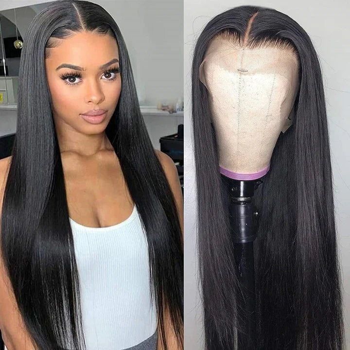 Super Sale $228=32" Straight 13x4 Lace Front Human Hair Wigs