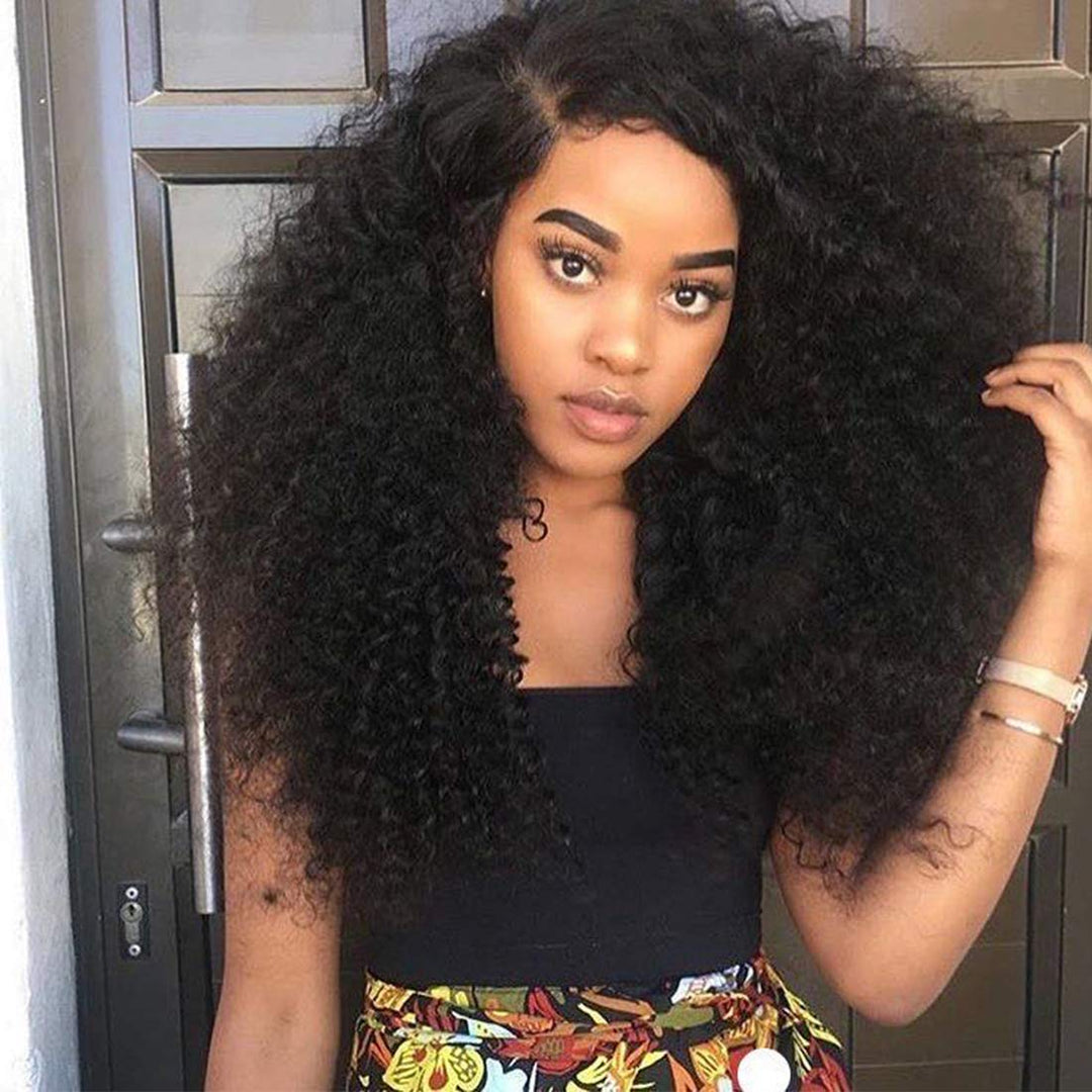 Brazilian Afro Kinky Curly 4 Bundles 100% Human Virgin Hair Extension Bling Hair