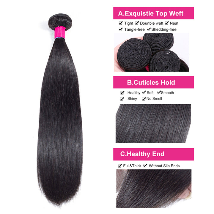 Brazilian Straight Hair 10A Grade Remy 100% Human Hair 1 Bundle Deal Bling Hair - Bling Hair