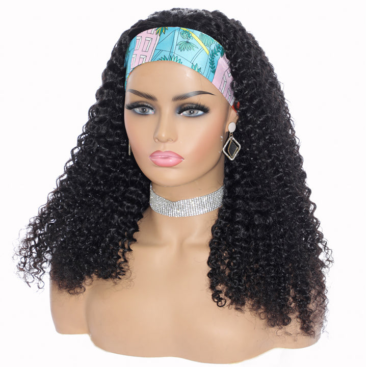Super Sale Omber Color Kinky Curly Headband Wigs Glueless Virgin  Hair Wigs