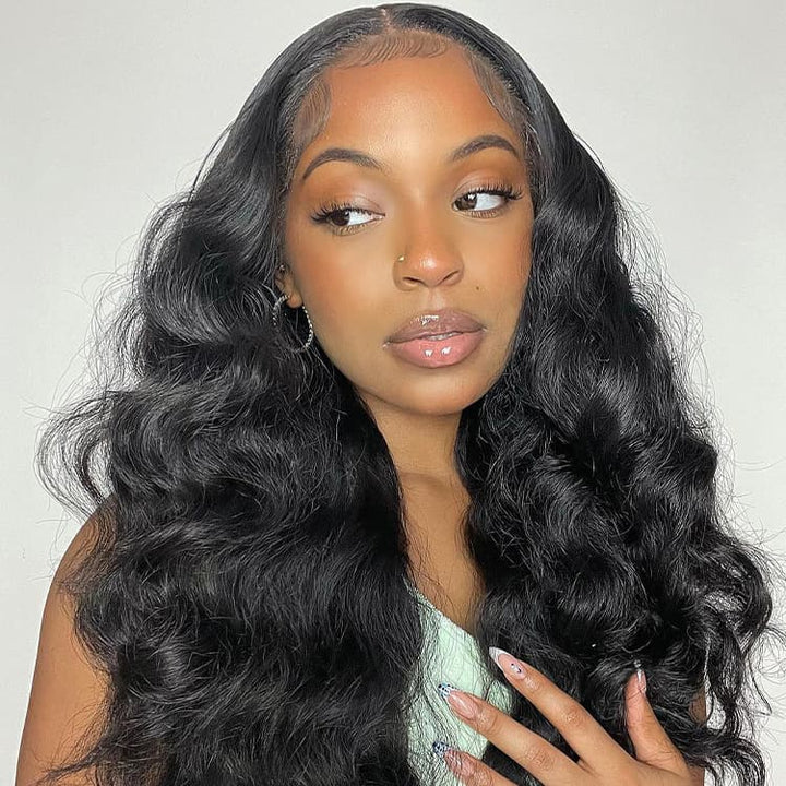 Buy One Get One Free 13x4 Frontal Body Wave Wig Plus 99J Curly Pixie Cut Wig