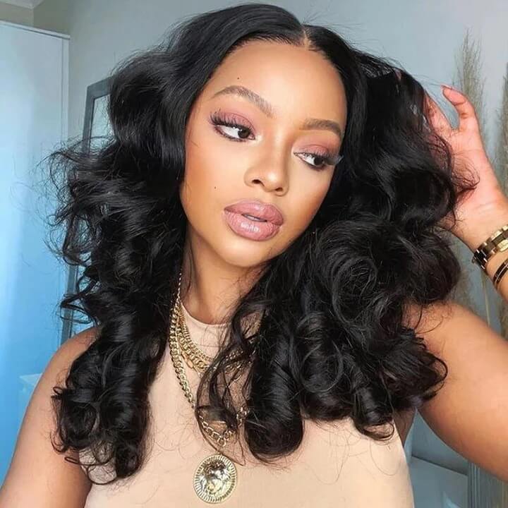 360 Loose Wave Wigs With Pre-plucked Natural Hairline Remy Human Hair Wig