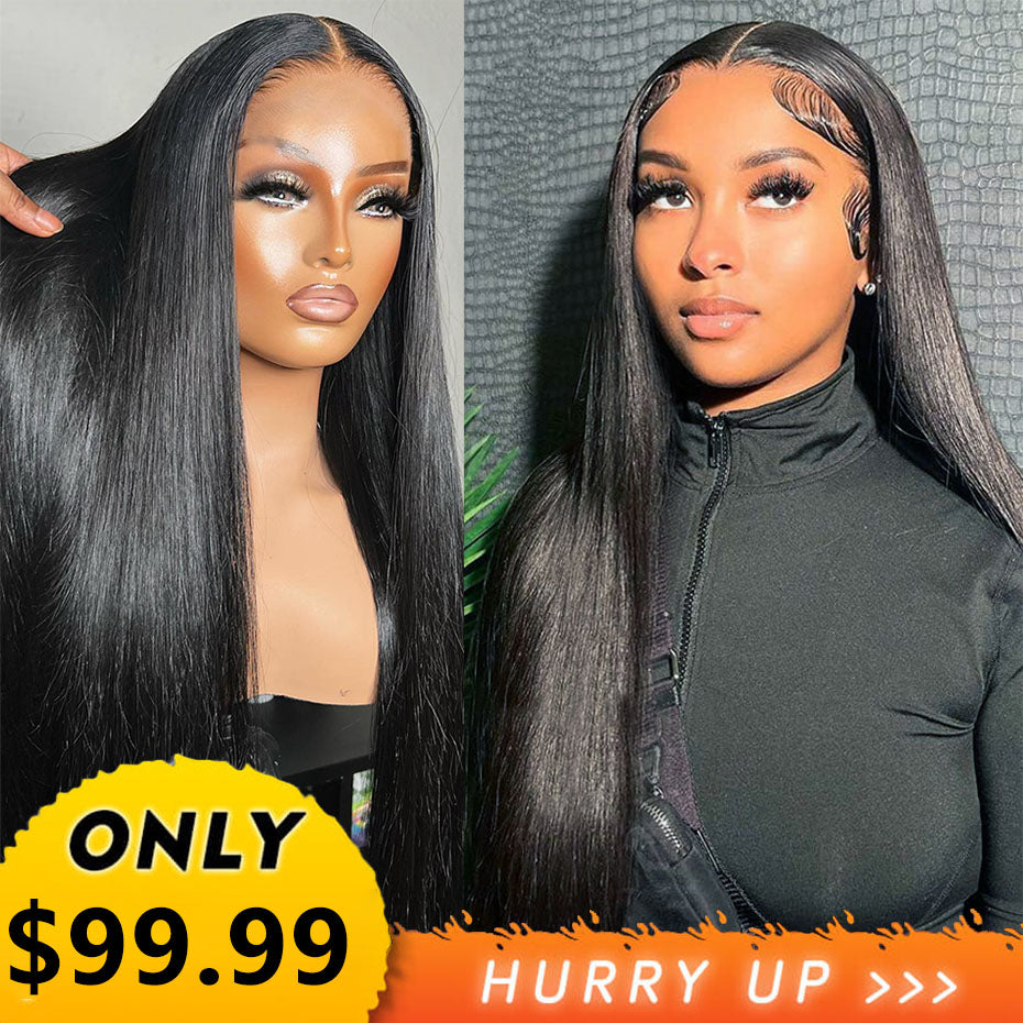 13x6 Transparent Lace Front Wigs Straight / Body Wave 100% Human Hair Wig