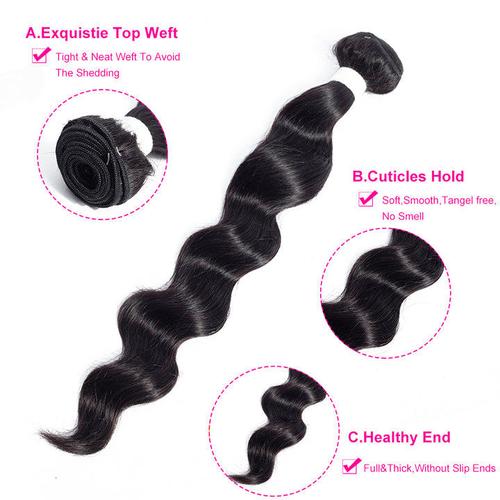 Brazilian Loose Deep Wave 10A Grade Remy 100% Human Hair 1 Bundle Deal Bling Hair - Bling Hair