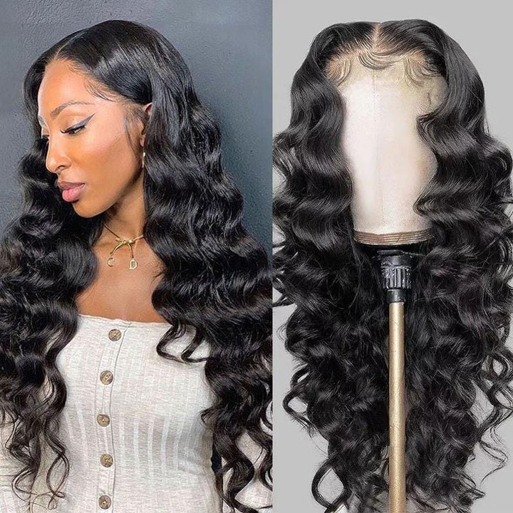 Bling Hair Loose Wave 13x4  / 4x4 Pre Plucked Lace Wigs Virgin Human Hair Wigs