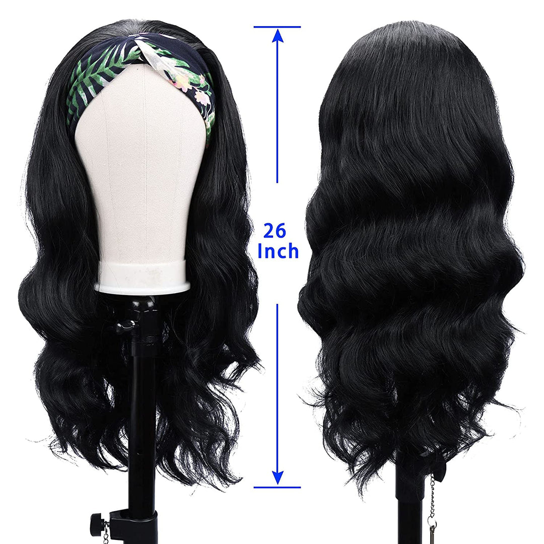 Body Wave Glueless Headband Wig 180%&220% Density Human Hair Wigs Bling Hair