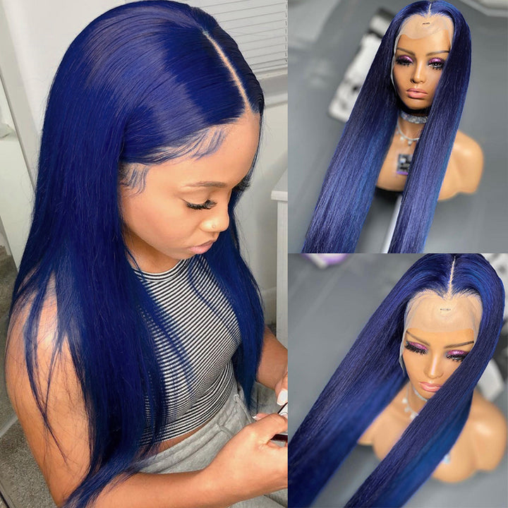  Dark Blue Color wig gorgeous wig