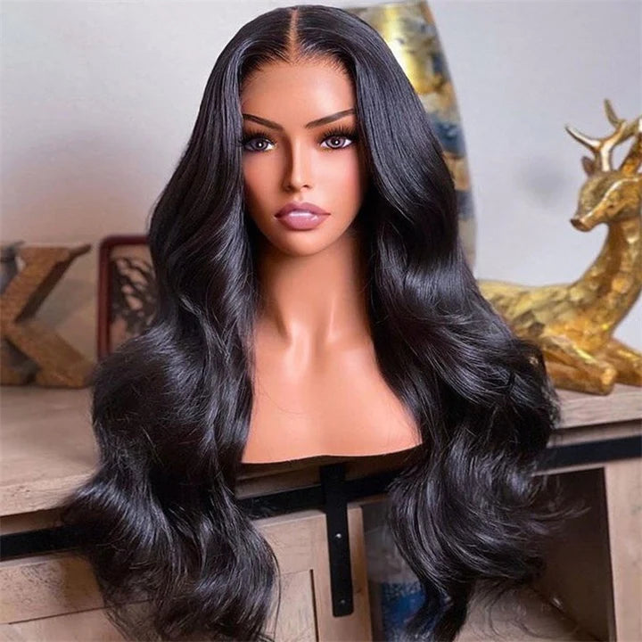 Breathable Soft Virgin Hair Body Wave 13x4 13x6 HD Lace Front Wig Melted Match All Skin