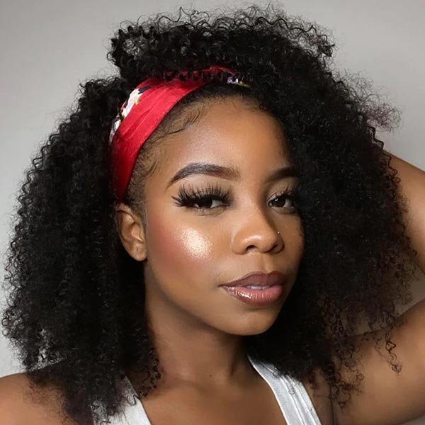 Afro Kinky Curly Affordable Headband Wig Clearance Sale