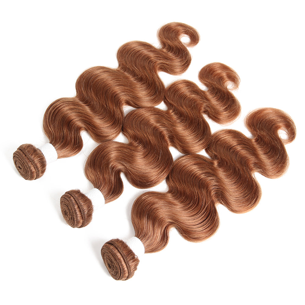 30# Color 3 Bundles Deep Wave / Water Wave 100% Human Hair Weave Brazilian Hair Extension