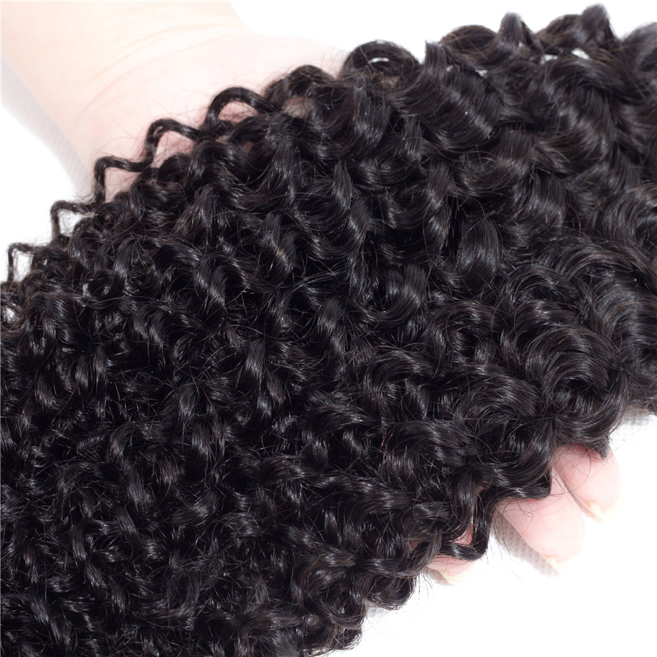 Kinky Cruly 4 Bundles Brazilian Hair Weave Bundles 100% Remy Human Hair Extension Bling Hair - Bling Hair