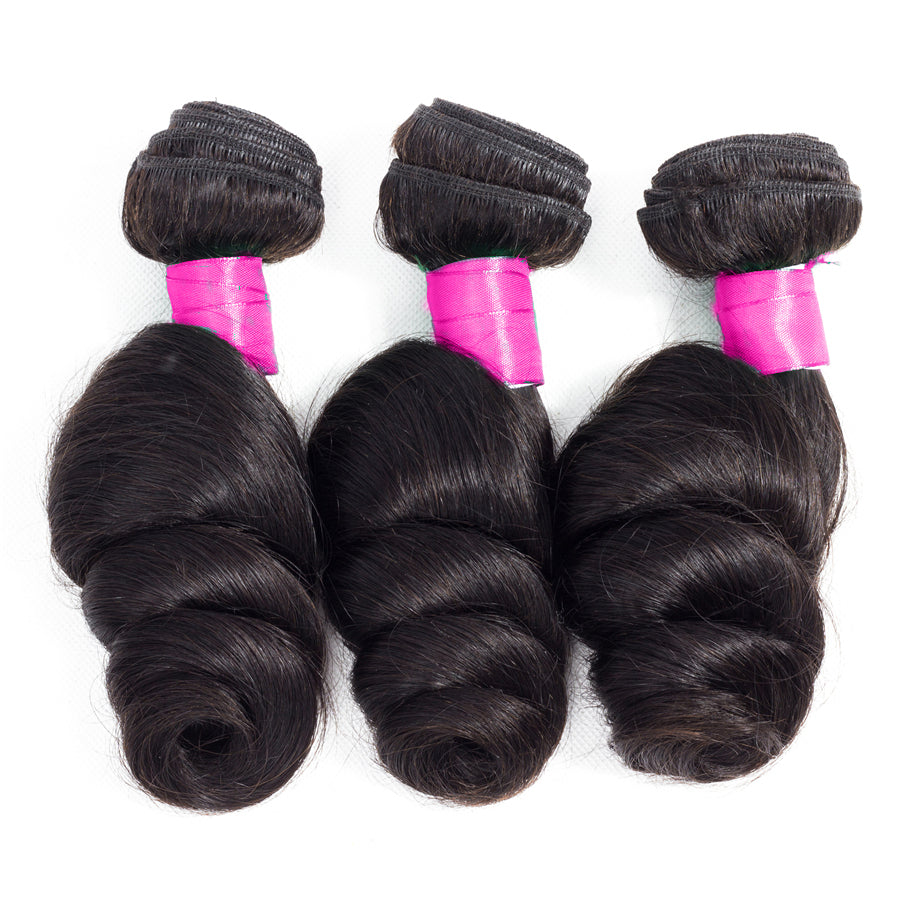 Brazilian Loose Wave 3 Bundles 100% Human Hair Weave Bundles Remy Hair Extension Bling Hair - Bling Hair