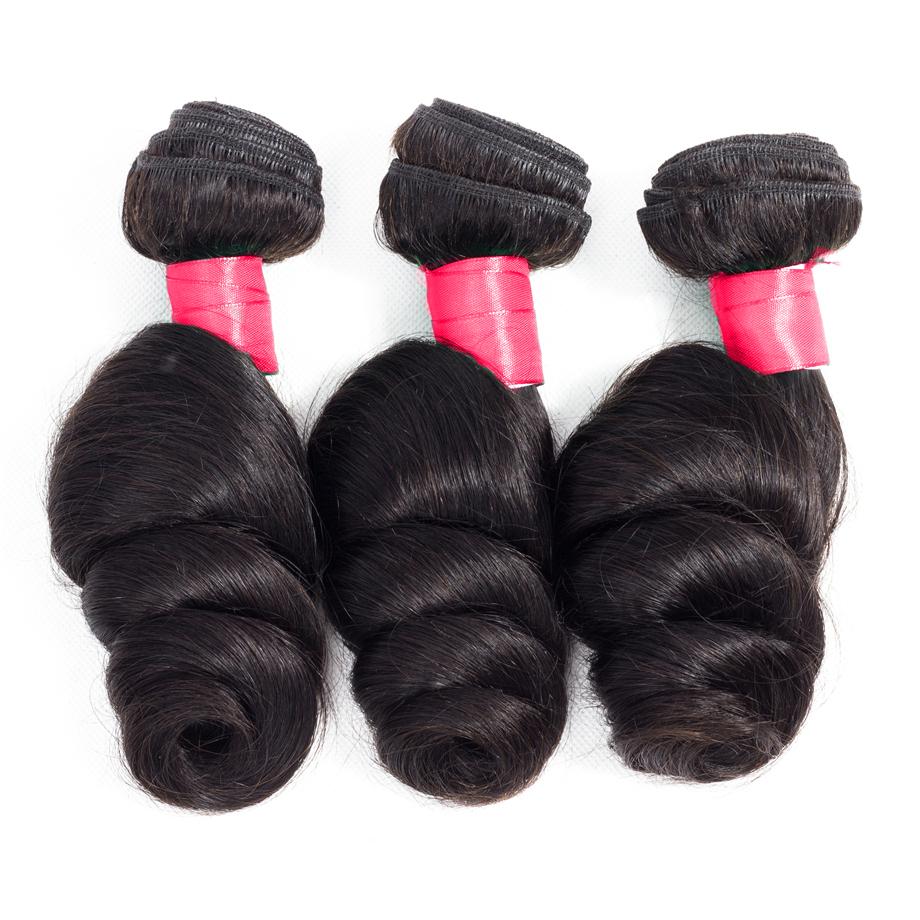Brazilian Loose Wave Bundles With 13×4 Lace Frontal 10A Grade 100% Human Remy Hair Bling Hair - Bling Hair