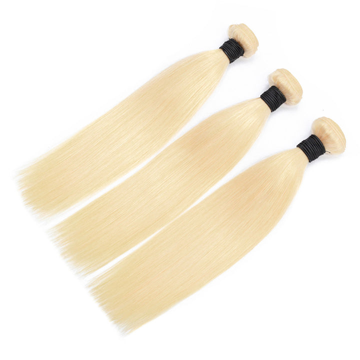 Brazilian Straight Hair 3 Bundles 100% Human Hair Weave Bundles 613 Color Remy Hair Extension Bling Hair - Bling Hair